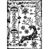 Stampers Anonymous Reindeer Games Tim Holtz Components Cling Mount Collage Stamp (COM027)