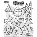 Stampers Anonymous Rock Your Christmas Dylusions Cling Stamps (DYR10032)