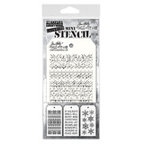 Stampers Anonymous Set #18 Tim Holtz Layering Mini Stencil (3pcs) (THMST018)