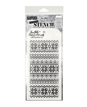 Stampers Anonymous Holiday Knit Tim Holtz Layering Stencil (THS028) Stampers Anonymous Holiday Knit Tim Holtz Layering Stencil (THS028)
