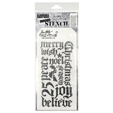 Stampers Anonymous Holiday Script Tim Holtz Layering Stencil (THS066)