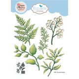 Elizabeth Craft Designs Bohemian Rose Die Fern & Greenery (2308)