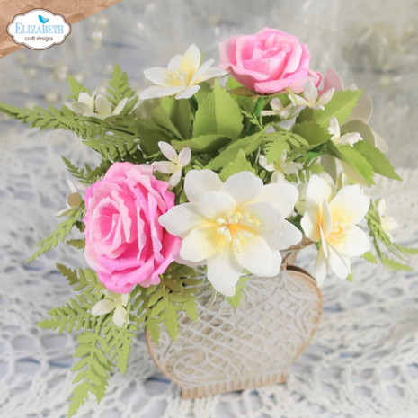 Elizabeth Craft Designs Bohemian Rose Die Fern & Greenery (2308)