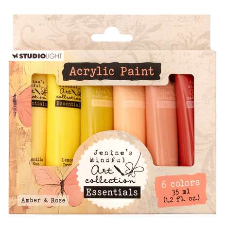 Studio Light Amber & Rose Essentials Acrylic Paint 6x35ml (JMA-ES-ACP48)