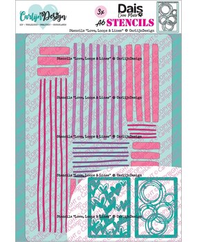 CarlijnDesign Stencils Love, Loops & Lines (CDSC-0047)