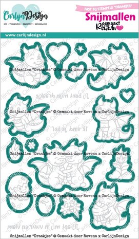 CarlijnDesign Snijmallen Draakjes (CDSN-0341)