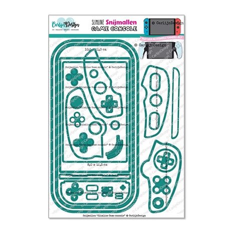 CarlijnDesign Snijmallen Slimline Game Console (CDSN-0346) CarlijnDesign Snijmallen Slimline Game Console (CDSN-0346)