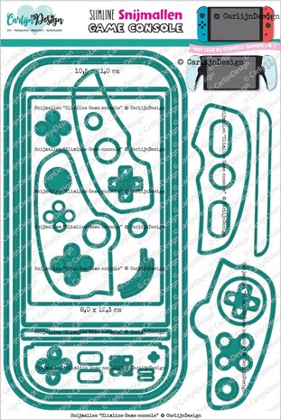 CarlijnDesign Snijmallen Slimline Game Console (CDSN-0346) CarlijnDesign Snijmallen Slimline Game Console (CDSN-0346)