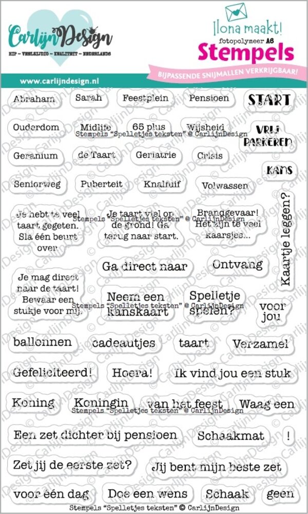 CarlijnDesign Stempels Spelletjes Teksten (CDST-0161) CarlijnDesign Stempels Spelletjes Teksten (CDST-0161)