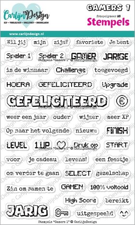 CarlijnDesign Stempels Gamers 1 (CDST-0163)