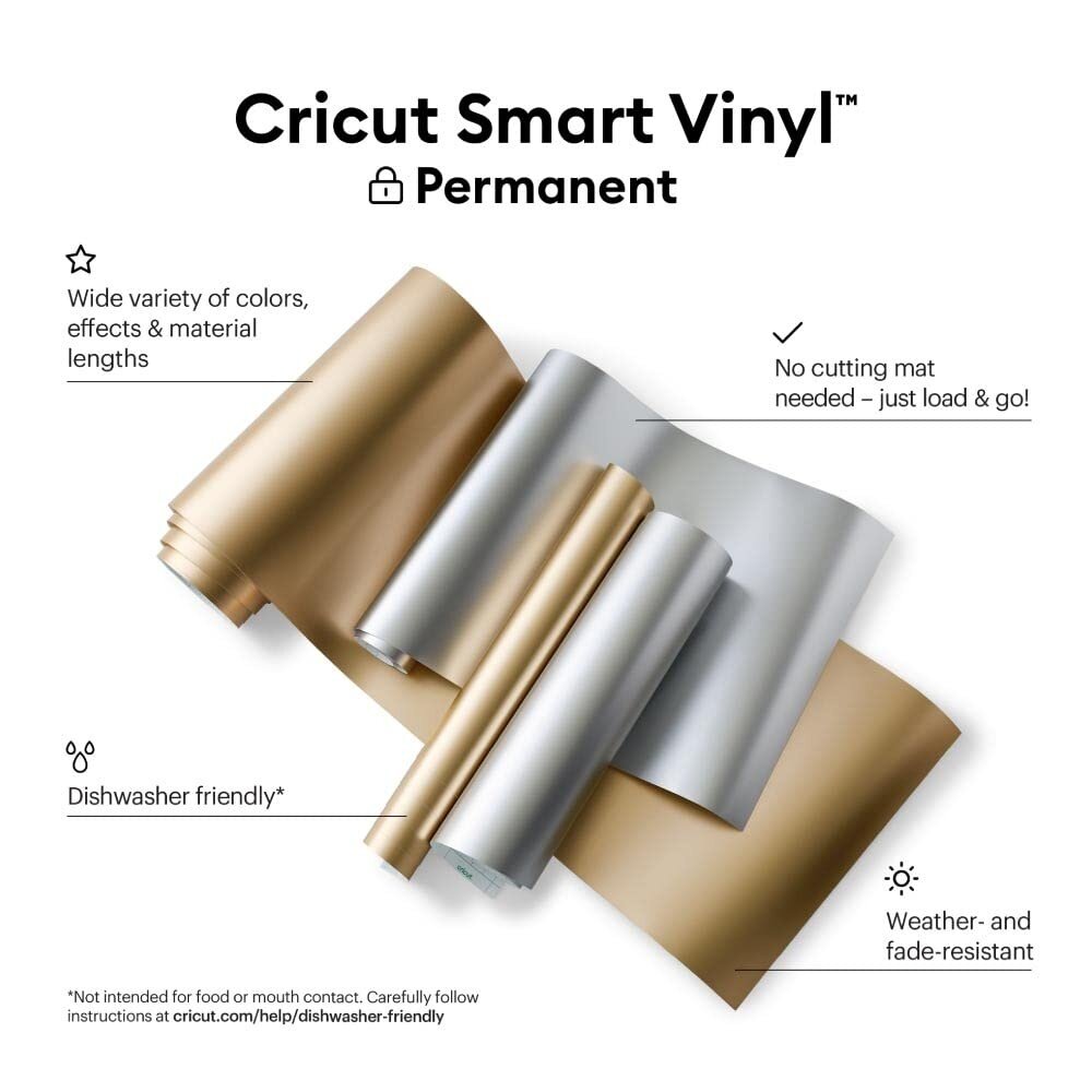 Cricut Smart Vinyl Permanent 13x36 Inch Mat Silver (2011611)
