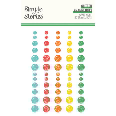 Simple Stories Game Night Glitter Enamel Dots (26123)