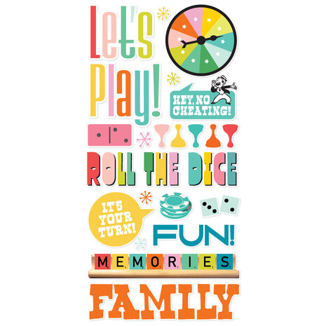 Simple Stories Game Night Foam Stickers (26121)