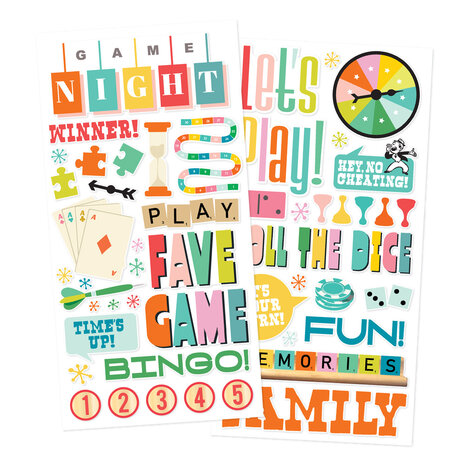 Simple Stories Game Night Foam Stickers (26121)