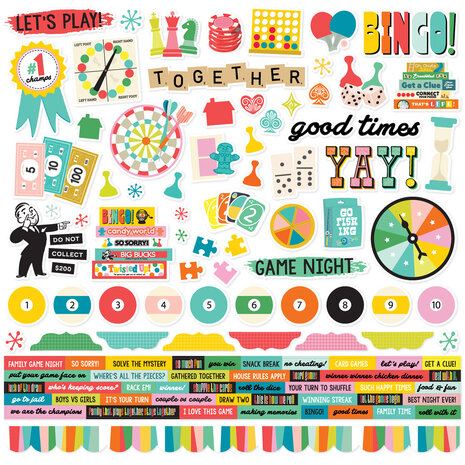 Simple Stories Game Night Cardstock Stickers (26102)