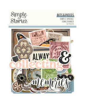 Simple Stories Simple Vintage Junk Drawer Bits & Pieces (26025) Simple Stories Simple Vintage Junk Drawer Bits & Pieces (26025)