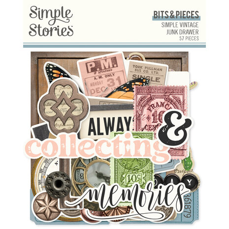 Simple Stories Simple Vintage Junk Drawer Bits & Pieces (26025)