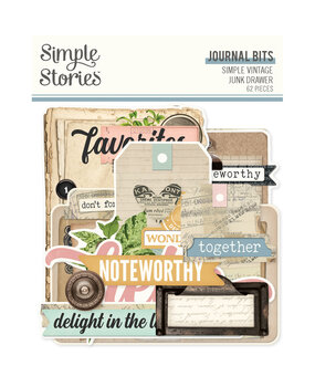 Simple Stories Simple Vintage Junk Drawer Journal Bits & Pieces (26027) Simple Stories Simple Vintage Junk Drawer Journal Bits & Pieces (26027)