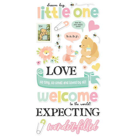 Simple Stories Say Cheese Classic Pooh Baby Foam Stickers (25831)