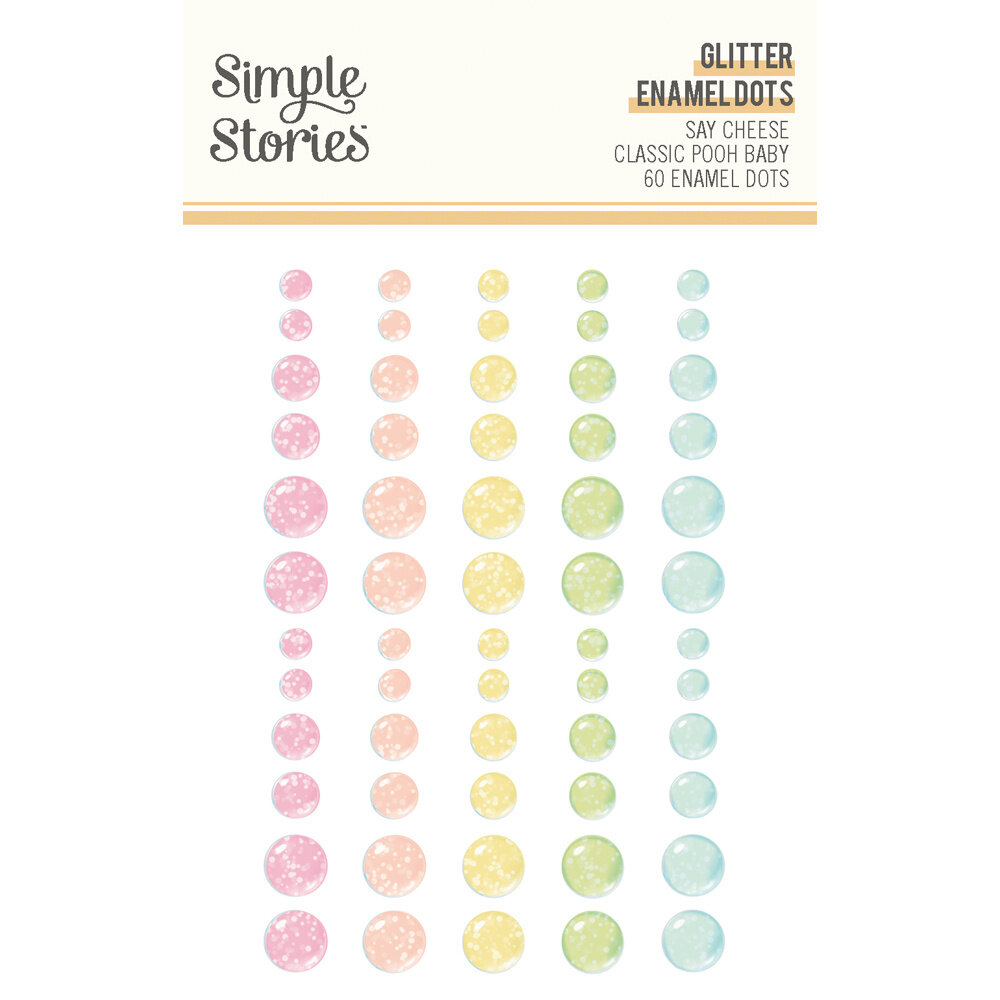Simple Stories Say Cheese Classic Pooh Baby Glitter Enamel Dots (25833)