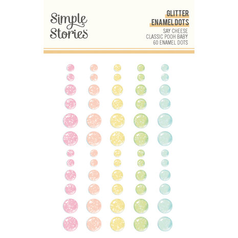 Simple Stories Say Cheese Classic Pooh Baby Glitter Enamel Dots (25833)