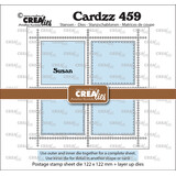 Crealies Cardzz Dies Postage Stamp Sheet Square Susan with 4 Squares (CLCZ459)
