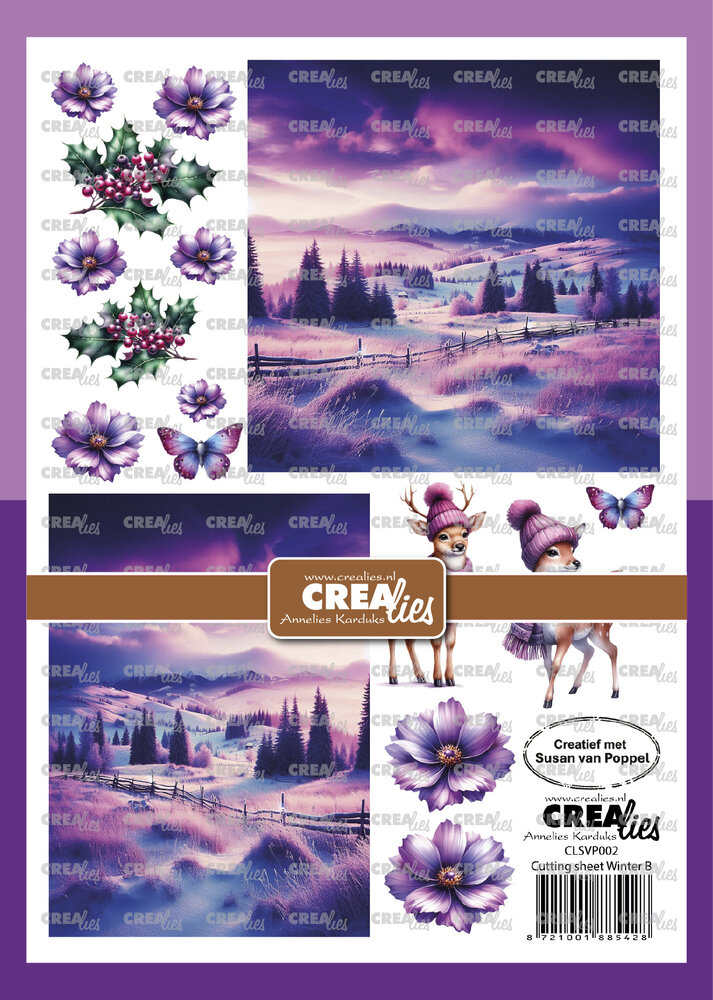 Crealies Cutting Sheet Winter B (8pcs) (CLSVP002)