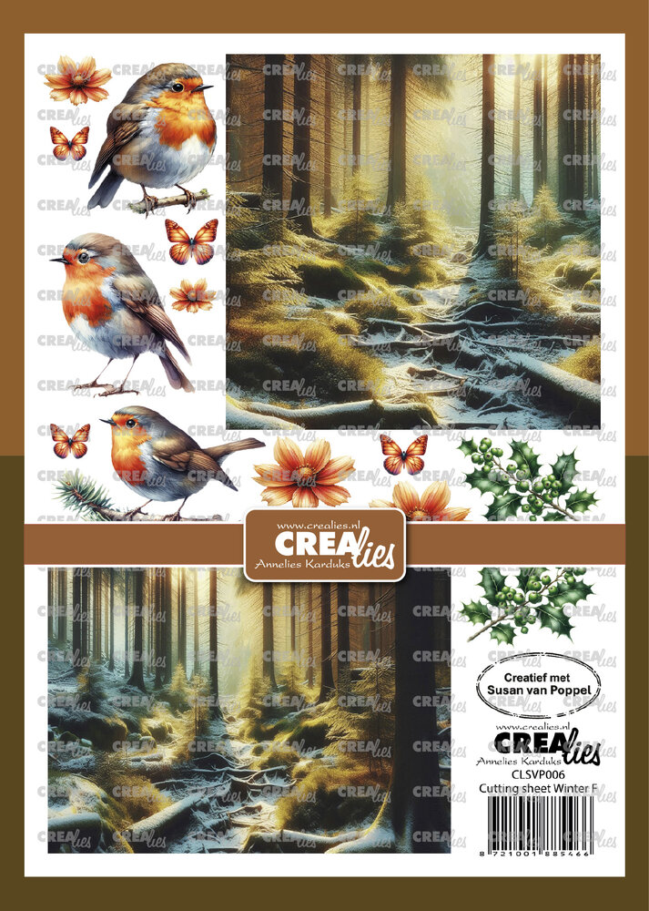 Crealies Cutting Sheet Winter F (8pcs) (CLSVP006)