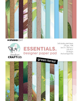 Creative Craftlab Green Forest Essentials Designer Paper Pad (CCL-ES-DPP407)