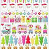 Doodlebug Design Oh What Fun Puffy Icons Stickers (8966)