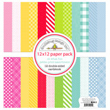Doodlebug Design Oh What Fun 12x12 Inch Petite Prints Assortment Pack (9001)