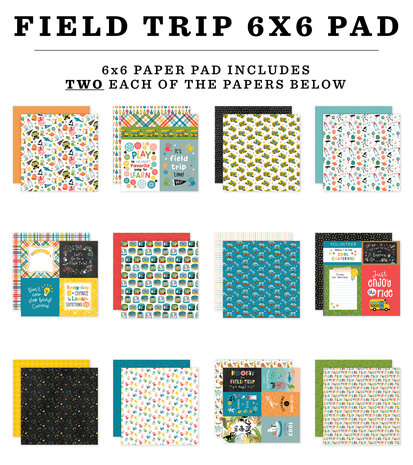 Echo Park Field Trip 6x6 Inch Paper Pad (FT478023) Echo Park Field Trip 6x6 Inch Paper Pad (FT478023)