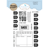 Elizabeth Craft Designs Winter Wanderlust Stamps Months (CS437)