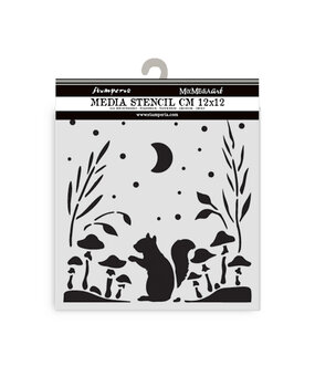 Stamperia Herbarium Silvae Thick Stencil 12x12cm Squirrel (KSTDS66) Stamperia Herbarium Silvae Thick Stencil 12x12cm Squirrel (KSTDS66)
