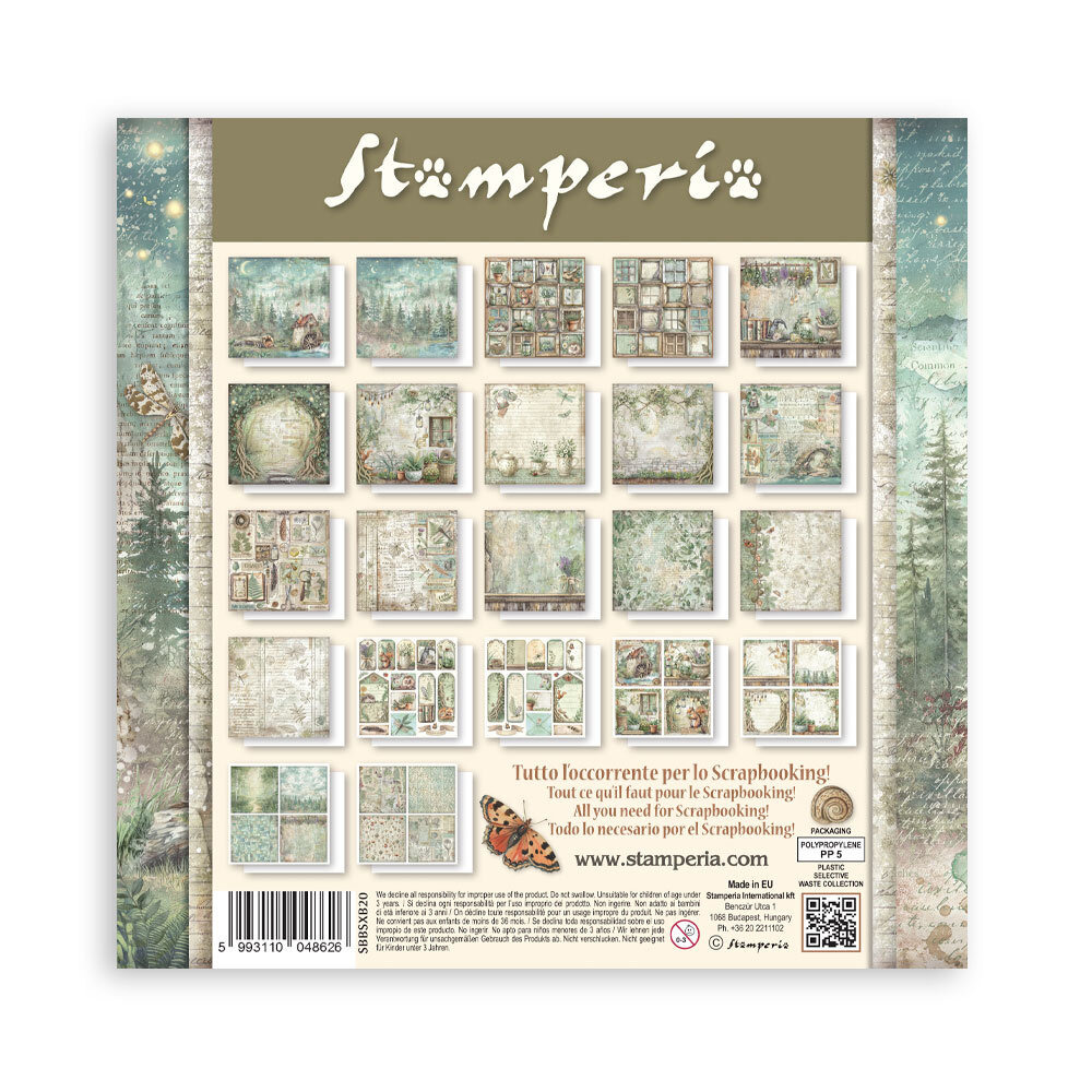 Stamperia Herbarium Silvae 8x8 Inch Maxi Paper Pack (Single Face) (SBBSXB20) Stamperia Herbarium Silvae 8x8 Inch Maxi Paper Pack (Single Face) (SBBSXB20)