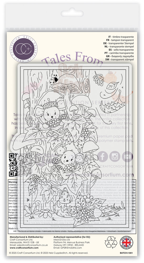 Craft Consortium Tales from Oak Wood A6 Photopolymer Stamp Set Mice Tree (CCLSTMP001)