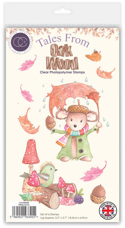 Craft Consortium Tales from Oak Wood A6 Photopolymer Stamp Set Falling Leaves (CCLSTMP002)