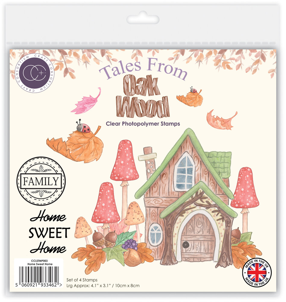 Craft Consortium Tales from Oak Wood A6 Photopolymer Stamp Set Home Sweet Home (CCLSTMP003)