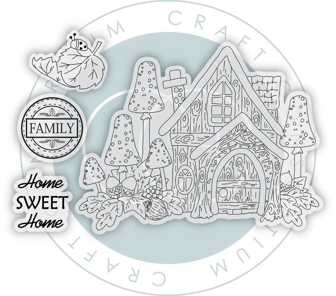 Craft Consortium Tales from Oak Wood A6 Photopolymer Stamp Set Home Sweet Home (CCLSTMP003)