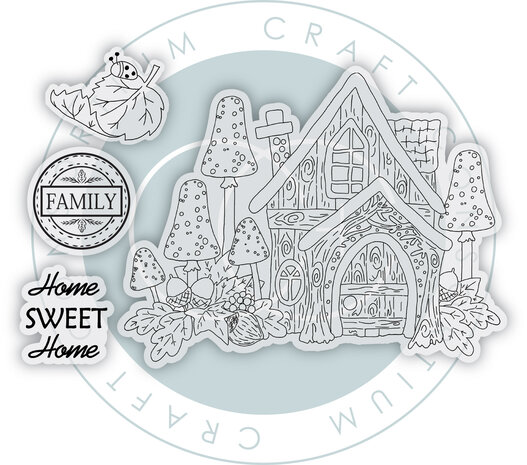 Craft Consortium Tales from Oak Wood A6 Photopolymer Stamp Set Home Sweet Home (CCLSTMP003)