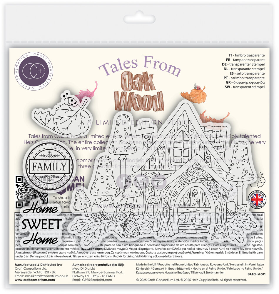 Craft Consortium Tales from Oak Wood A6 Photopolymer Stamp Set Home Sweet Home (CCLSTMP003)