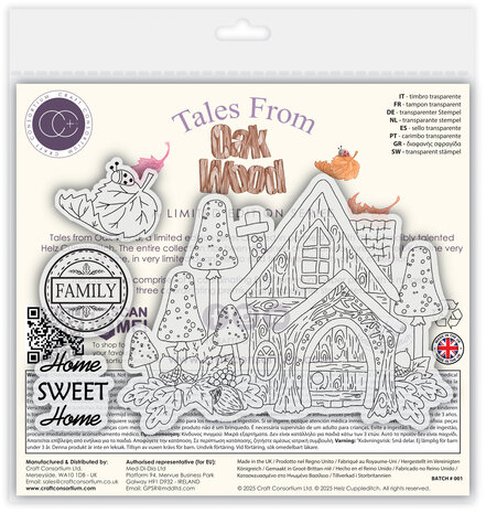 Craft Consortium Tales from Oak Wood A6 Photopolymer Stamp Set Home Sweet Home (CCLSTMP003)