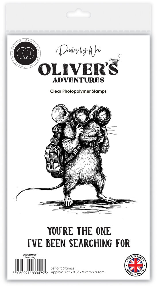 Craft Consortium Oliver's Adventures A6 Photopolymer Stamp Set Searching (CCDWSTMP001)