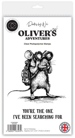 Craft Consortium Oliver's Adventures A6 Photopolymer Stamp Set Searching (CCDWSTMP001)