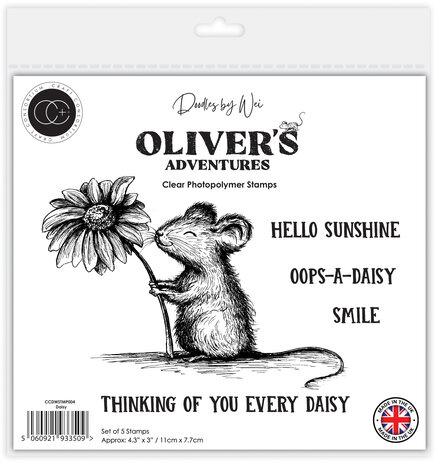 Craft Consortium Oliver's Adventures A6 Photopolymer Stamp Set Daisy (CCDWSTMP004)