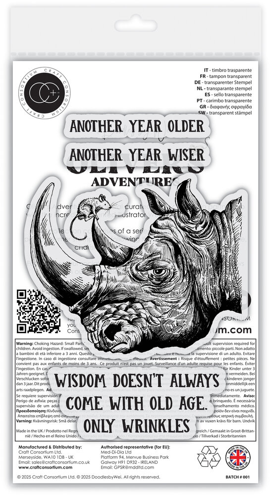 Craft Consortium Oliver's Adventures A6 Photopolymer Stamp Set Wisdom (CCDWSTMP007)