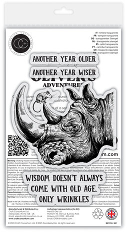 Craft Consortium Oliver's Adventures A6 Photopolymer Stamp Set Wisdom (CCDWSTMP007)