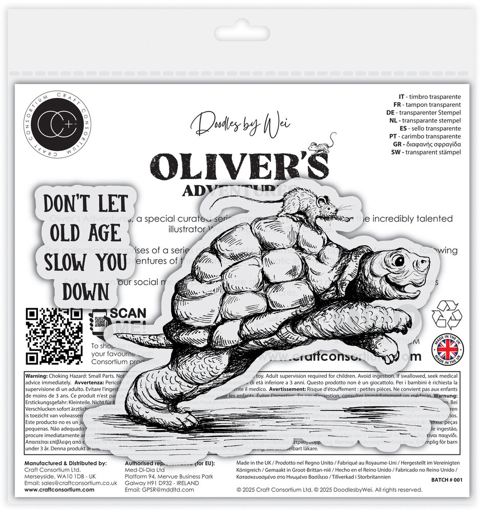 Craft Consortium Oliver's Adventures A6 Photopolymer Stamp Set Old Age (CCDWSTMP009)