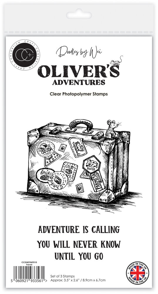 Craft Consortium Oliver's Adventures A6 Photopolymer Stamp Set Travel (CCDWSTMP010)