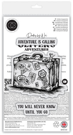 Craft Consortium Oliver's Adventures A6 Photopolymer Stamp Set Travel (CCDWSTMP010)